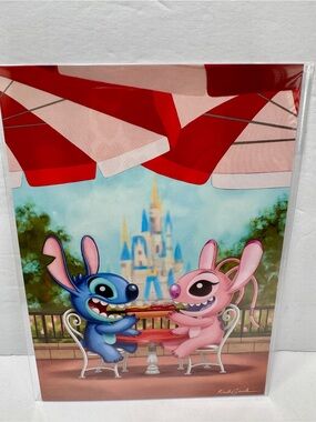 Disney artist postcard “Meet Me At Casey's" by artist Kristin Tercek. 5x7”